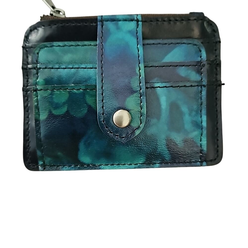 Patricia Nash Laureana Frame Ssatchel with coin wallet & Scarf Blue Striped Fish - Picture 7 of 10
